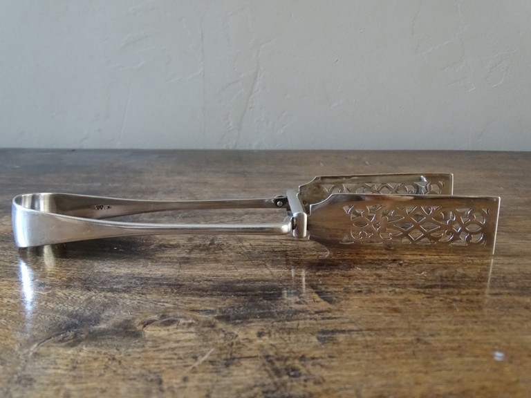 Antique Silver Asparagus Tongs