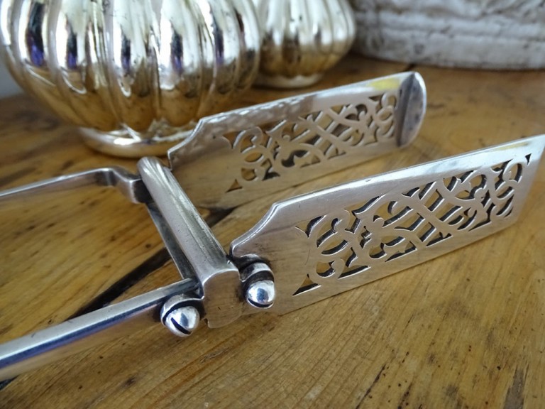 Antique Silver Asparagus Tongs