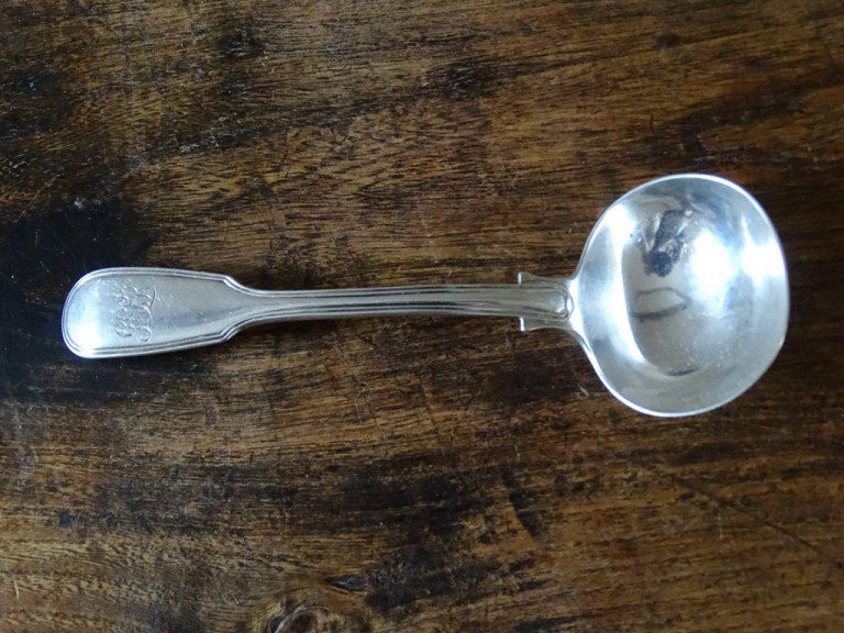 Antique Silver Sauce Gravy Ladle