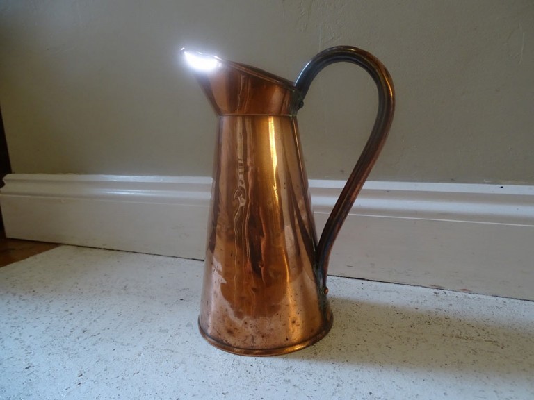Large Antique Copper Jug