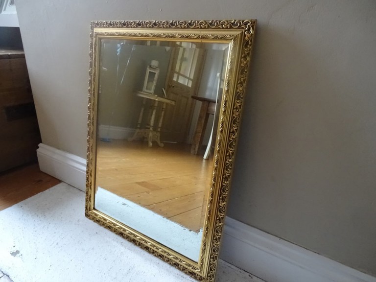 Vintage Ornate Gold Mirror