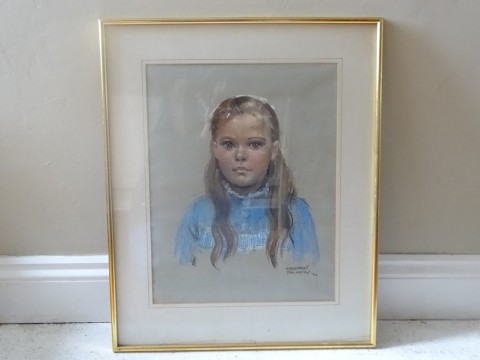 Vintage Print Of A Girl