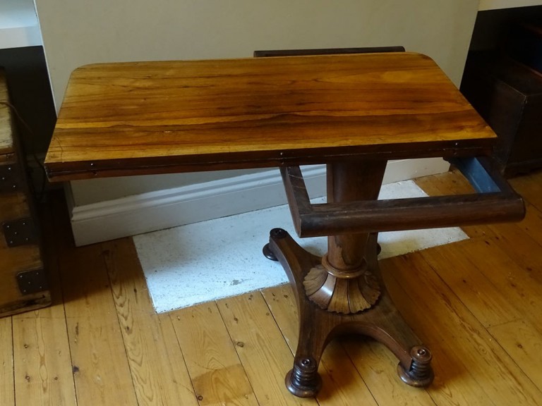 Antique Rosewood William Iv Card Table Side Table Great Light Colour