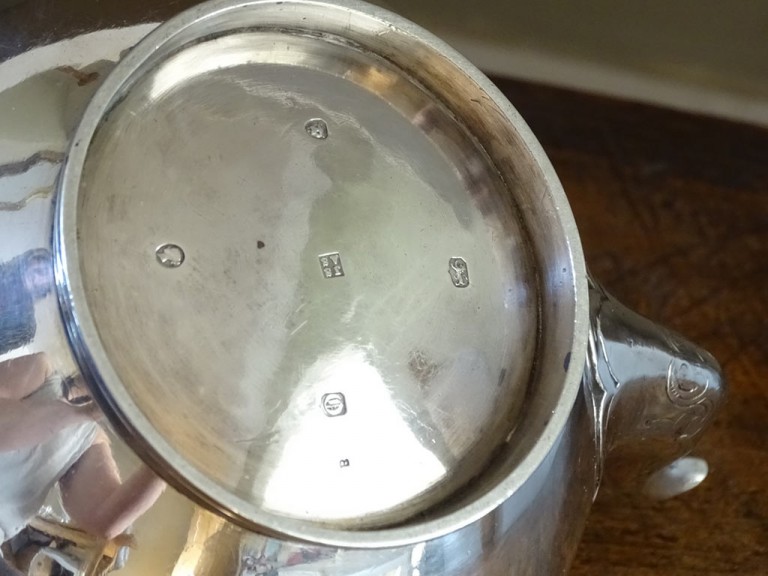 Antique Silver Bullet Shaped Tea Pot London 1849 Joseph & Albert Savory 656 Grams