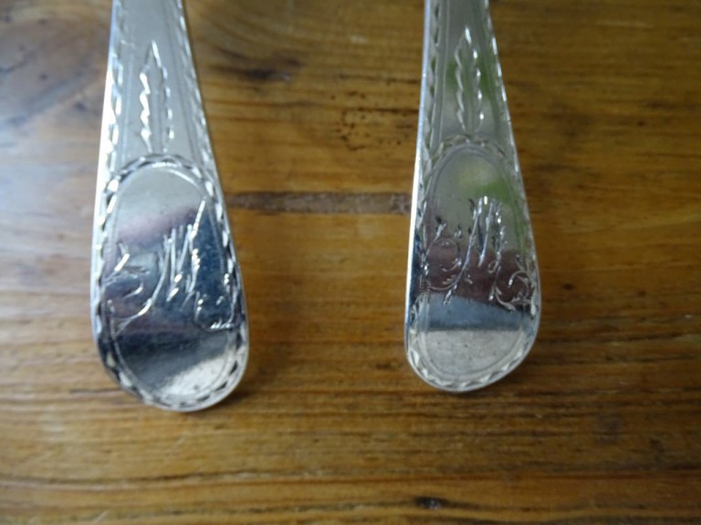 Antique Silver Serving Spoons