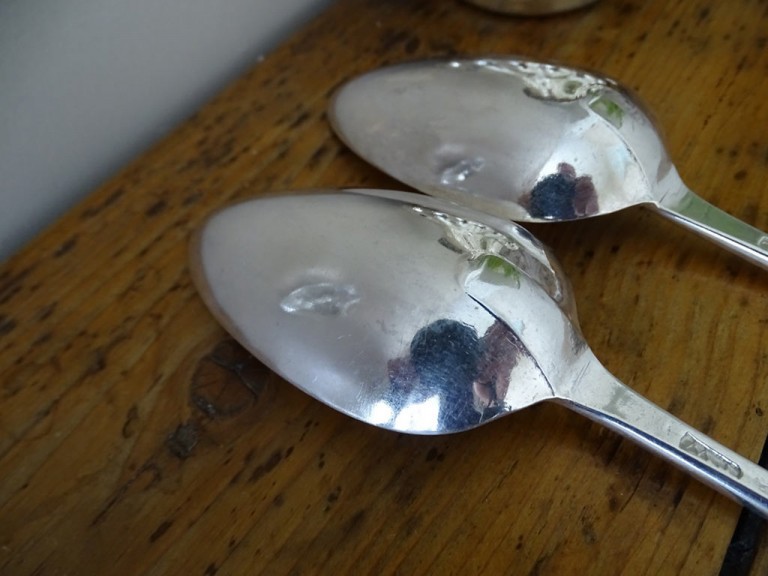 Antique Silver Serving Spoons