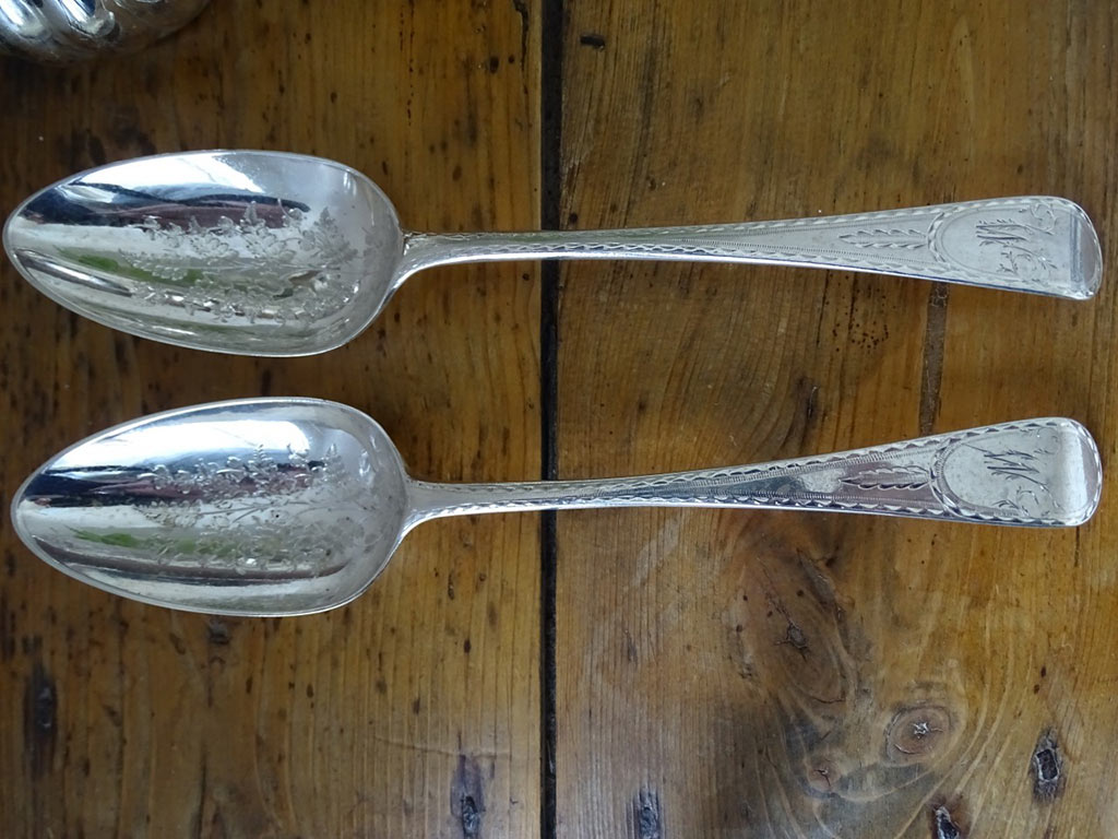 Antique Silver Serving Spoons